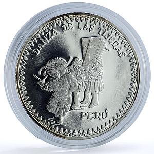 Peru 1 sol Danza Tijeras Ibero-American Dances Customs proof silver coin 1997
