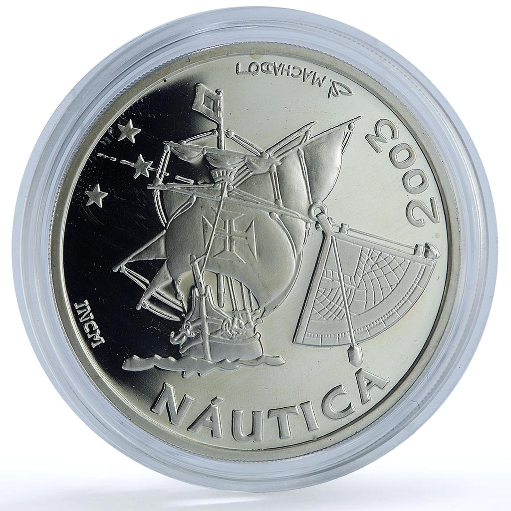 Portugal 10 euros Navigation Nautica Ibero-American Ship proof silver coin 2003 Portugal 10 euros Navigation Nautica Ibero-American Ship proof silver coin 2003