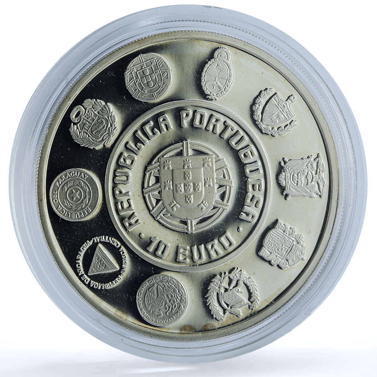 Portugal 10 euros Navigation Nautica Ibero-American Ship proof silver coin 2003 Portugal 10 euros Navigation Nautica Ibero-American Ship proof silver coin 2003