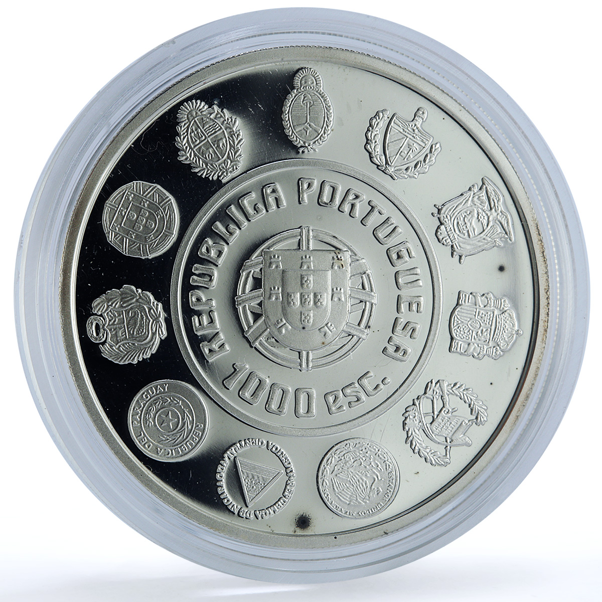 Portugal 1000 escudos Cavalo Lusitano Ibero-American Man Horse silver coin 2000
