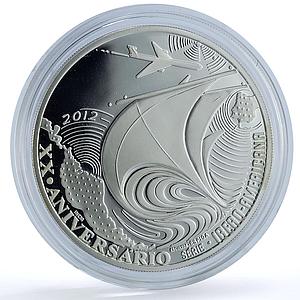 Portugal 10 euros Ibero-American Anniversary Ship Plane proof silver coin 2012
