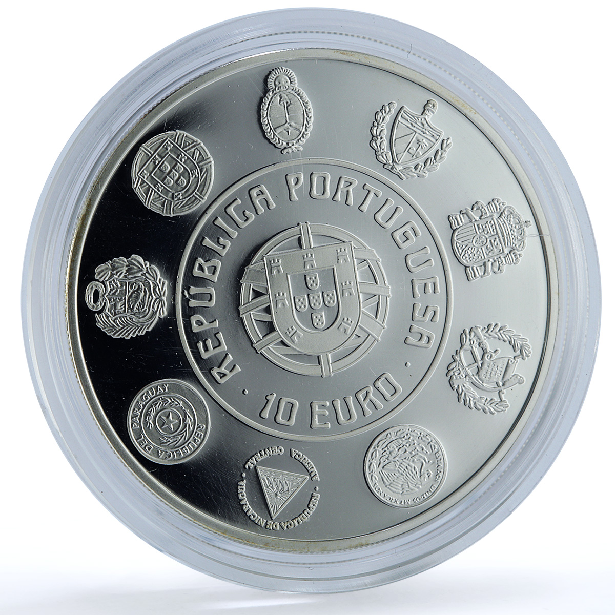 Portugal 10 euros Ibero-American Anniversary Ship Plane proof silver coin 2012 Portugal 10 euros Ibero-American Anniversary Ship Plane proof silver coin 2012