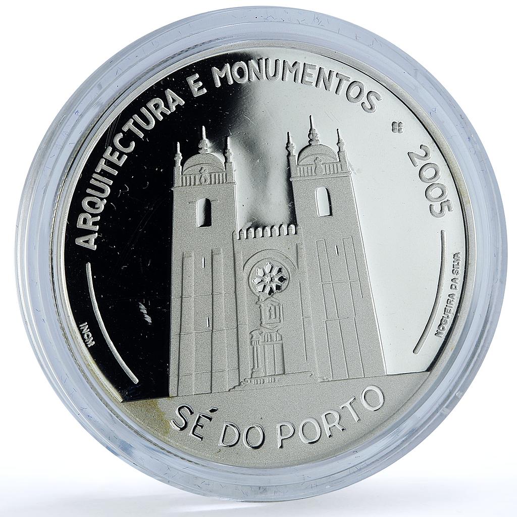 Portugal 10 euros Cathedral Porto Ibero-American Architecture silver coin 2005 Portugal 10 euros Cathedral Porto Ibero-American Architecture silver coin 2005