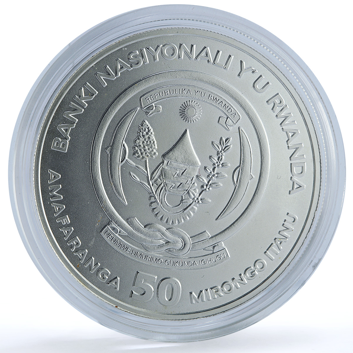 Rwanda 50 francs Gorilla Gilt KM-46 African Ounce Fauna Monkey silver coin 2008 Rwanda 50 francs Gorilla Gilt KM-46 African Ounce Fauna Monkey silver coin 2008