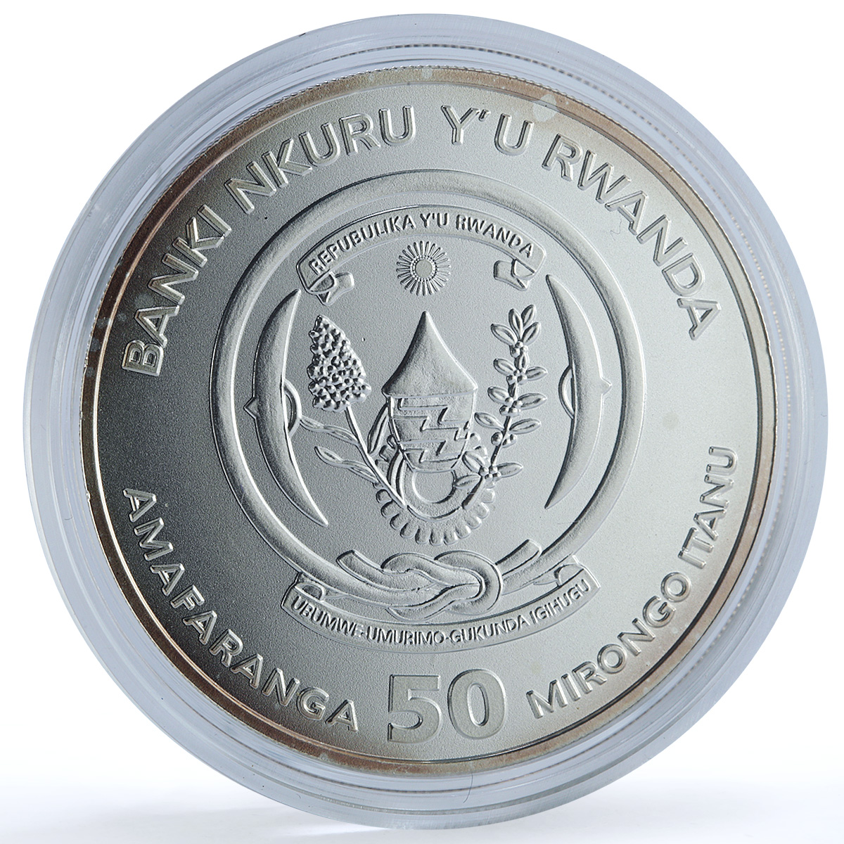 Rwanda 50 francs Elephant KM-55 African Ounce Fauna Bullion silver coin 2009 Rwanda 50 francs Elephant KM-55 African Ounce Fauna Bullion silver coin 2009