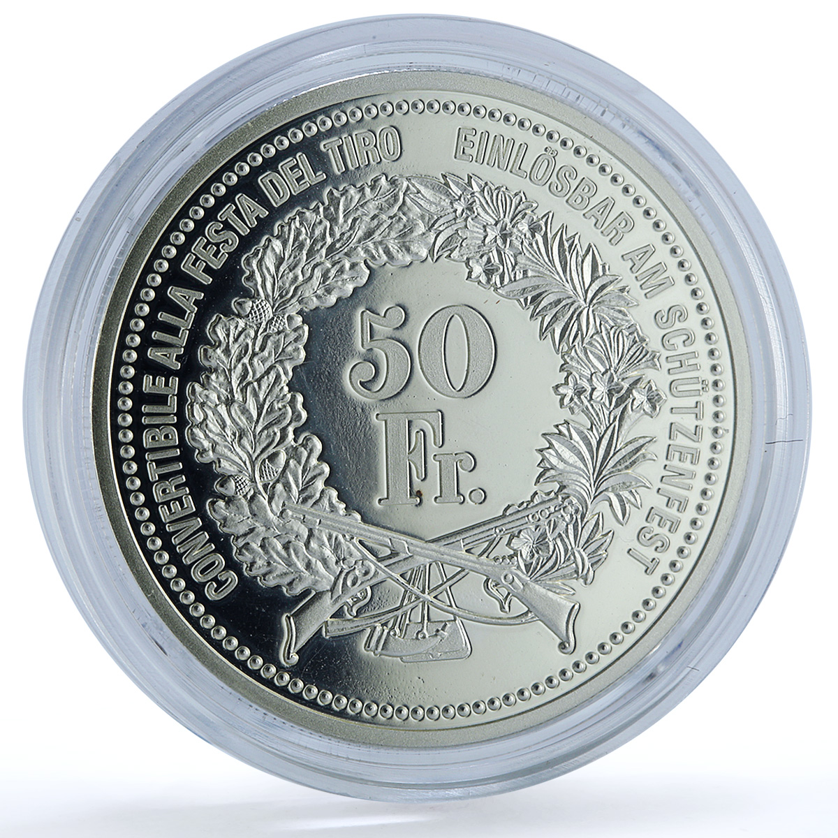 Switzerland 50 francs Brusio Shooting Festival X#S69 Train silver coin 2005 Switzerland 50 francs Brusio Shooting Festival X#S69 Train silver coin 2005