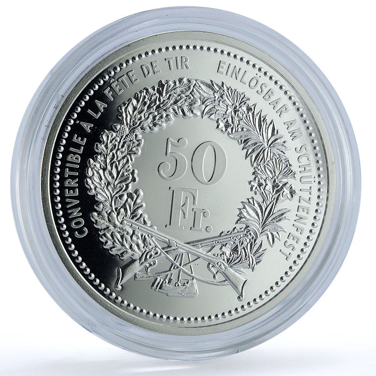 Switzerland 50 francs Fribourg Shooting Festival PE X#S67 proof silver coin 2004 Switzerland 50 francs Fribourg Shooting Festival PE X#S67 proof silver coin 2004