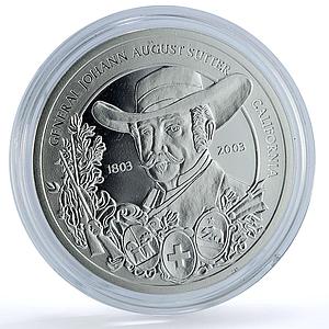 Switzerland 50 francs Basel Shooting Festival X#S65 Sutter silver coin 2003