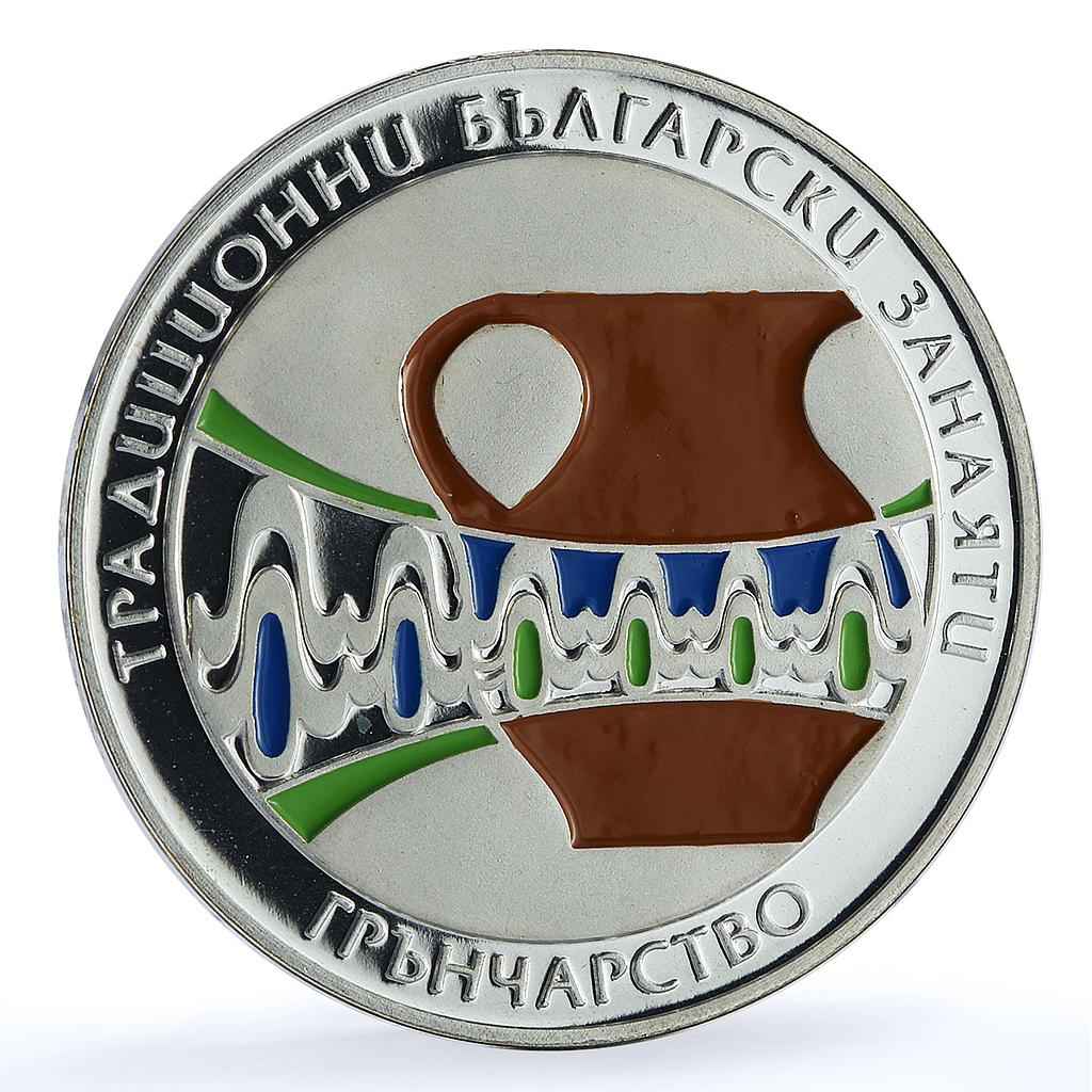 Bulgaria 5 leva Pottery KM-306 Crafts Art proof silver coin 2009 Bulgaria 5 leva Pottery KM-306 Crafts Art proof silver coin 2009