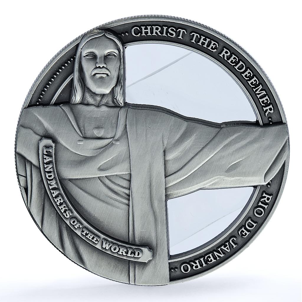 Cook Islands 50 cents Christ Redeemer Brazil KM-3223 Landmarks iron coin 2022 Cook Islands 50 cents Christ Redeemer Brazil KM-3223 Landmarks iron coin 2022