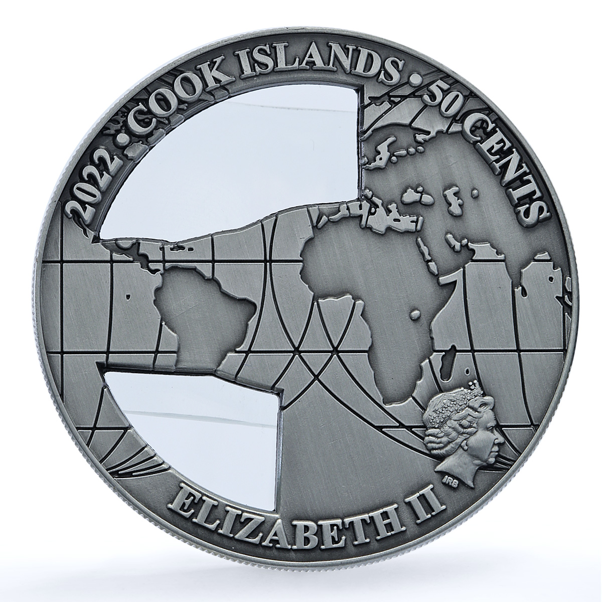 Cook Islands 50 cents Christ Redeemer Brazil KM-3223 Landmarks iron coin 2022 Cook Islands 50 cents Christ Redeemer Brazil KM-3223 Landmarks iron coin 2022