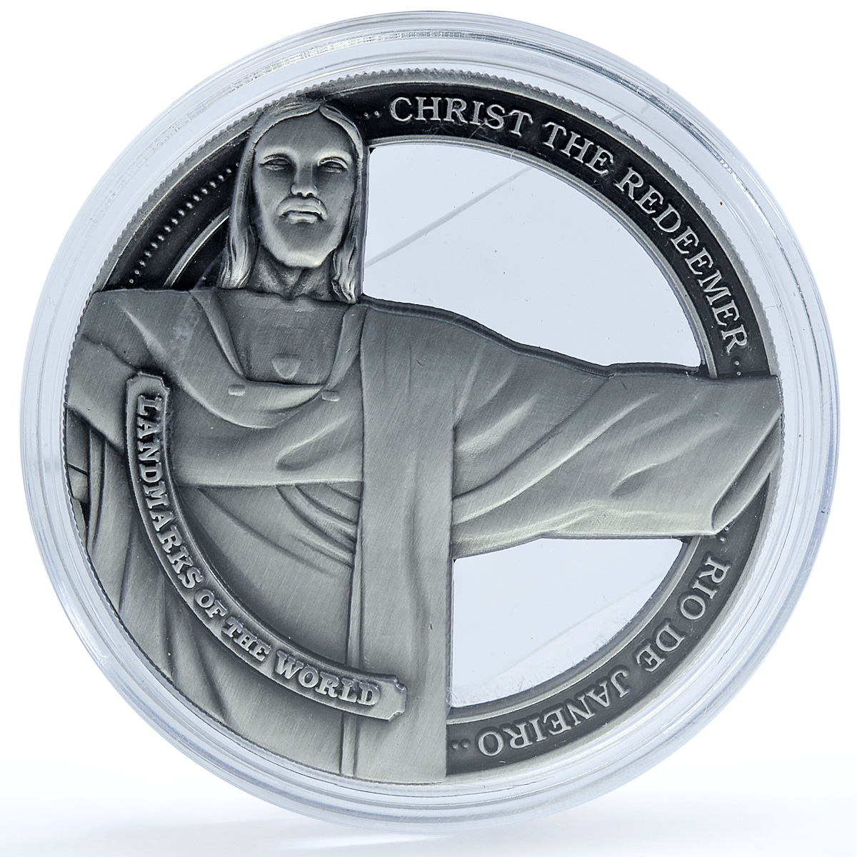 Cook Islands 50 cents Christ Redeemer Brazil KM-3223 Landmarks iron coin 2022 Cook Islands 50 cents Christ Redeemer Brazil KM-3223 Landmarks iron coin 2022