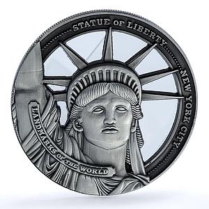 Cook Islands 50 cents Statue Liberty USA KM-3219 Landmarks iron coin 2022
