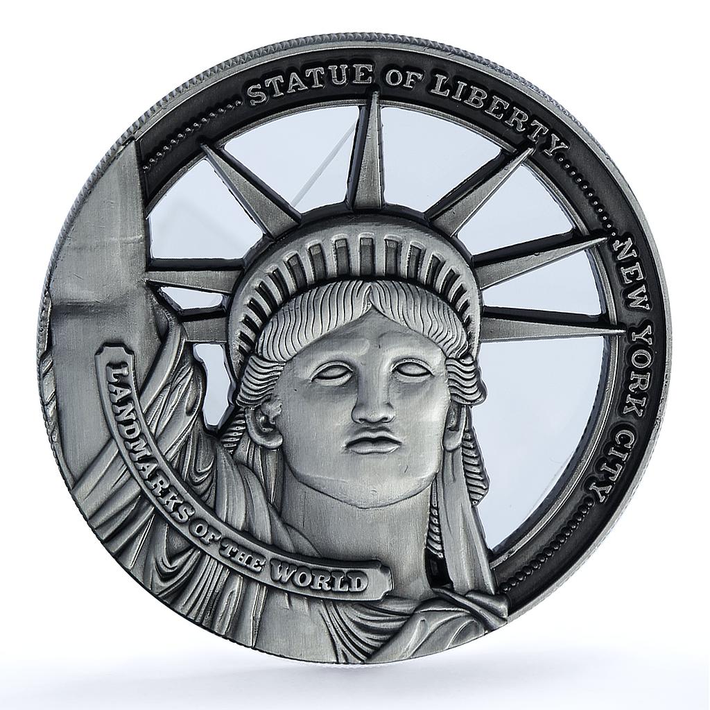 Cook Islands 50 cents Statue Liberty USA KM-3219 Landmarks iron coin 2022 Cook Islands 50 cents Statue Liberty USA KM-3219 Landmarks iron coin 2022