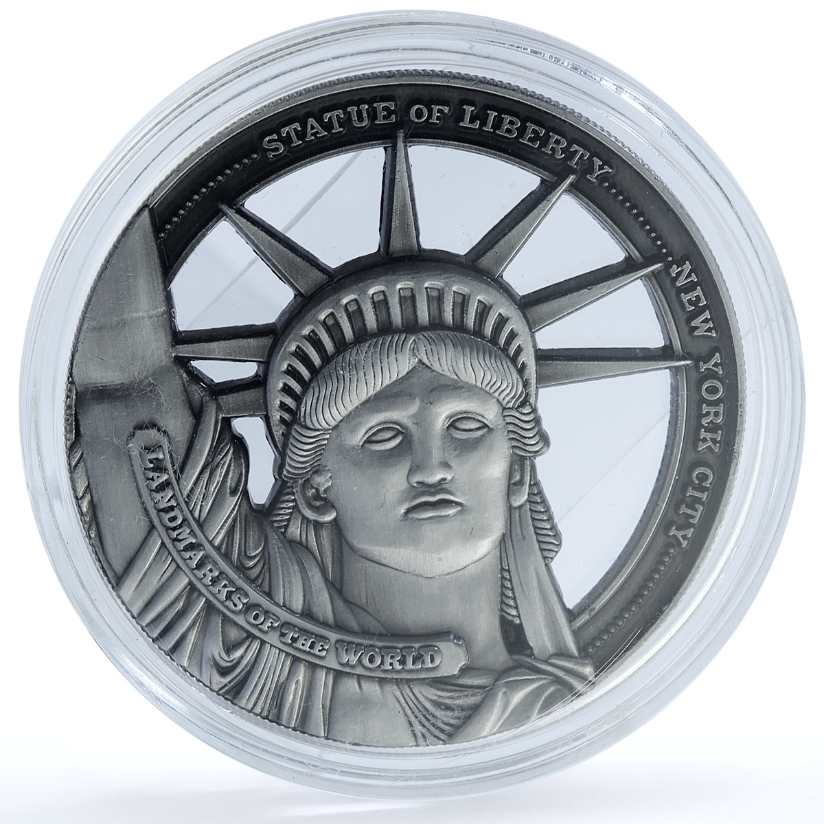 Cook Islands 50 cents Statue Liberty USA KM-3219 Landmarks iron coin 2022 Cook Islands 50 cents Statue Liberty USA KM-3219 Landmarks iron coin 2022