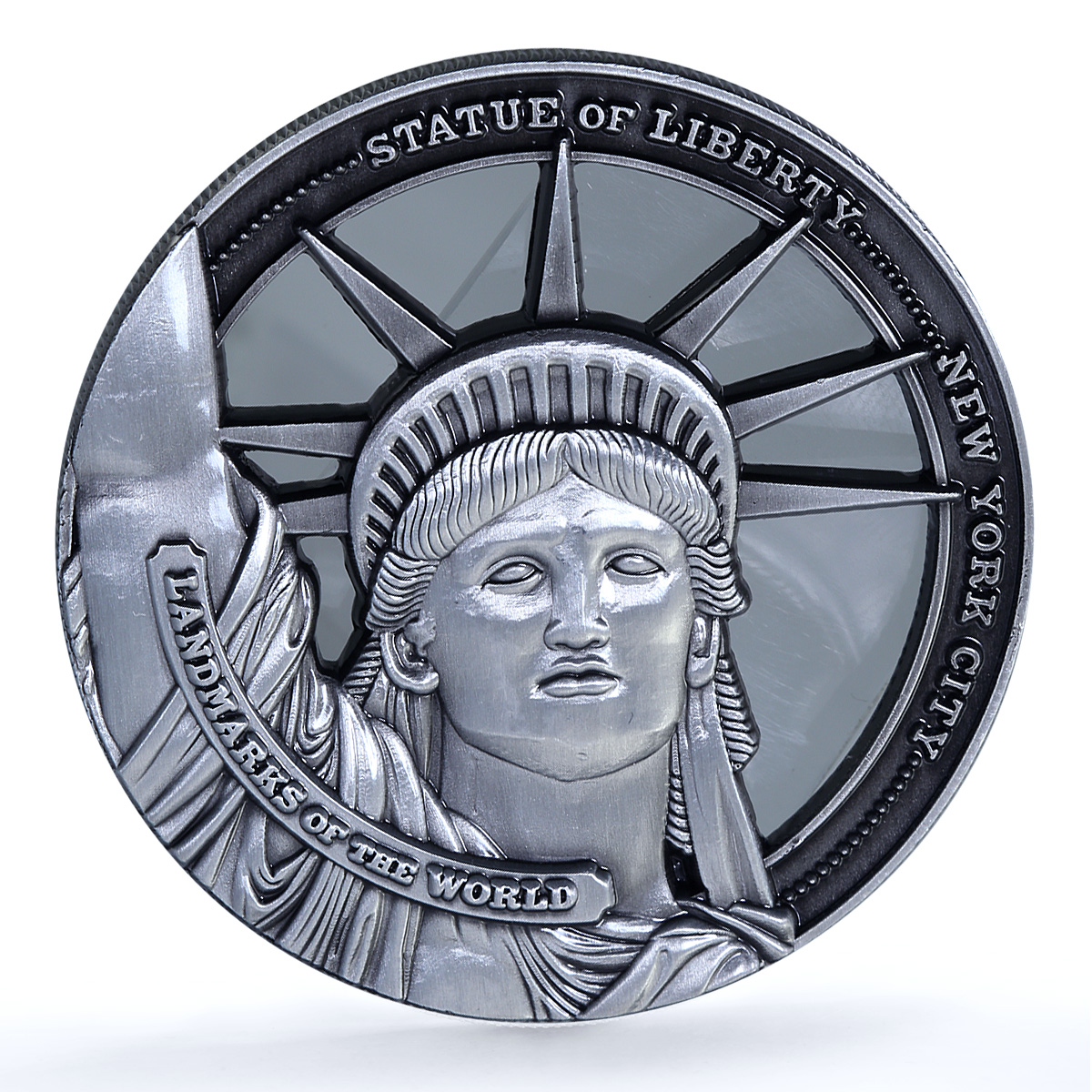 Cook Islands 50 cents Statue Liberty USA KM-3219 Landmarks iron coin 2022 Cook Islands 50 cents Statue Liberty USA KM-3219 Landmarks iron coin 2022