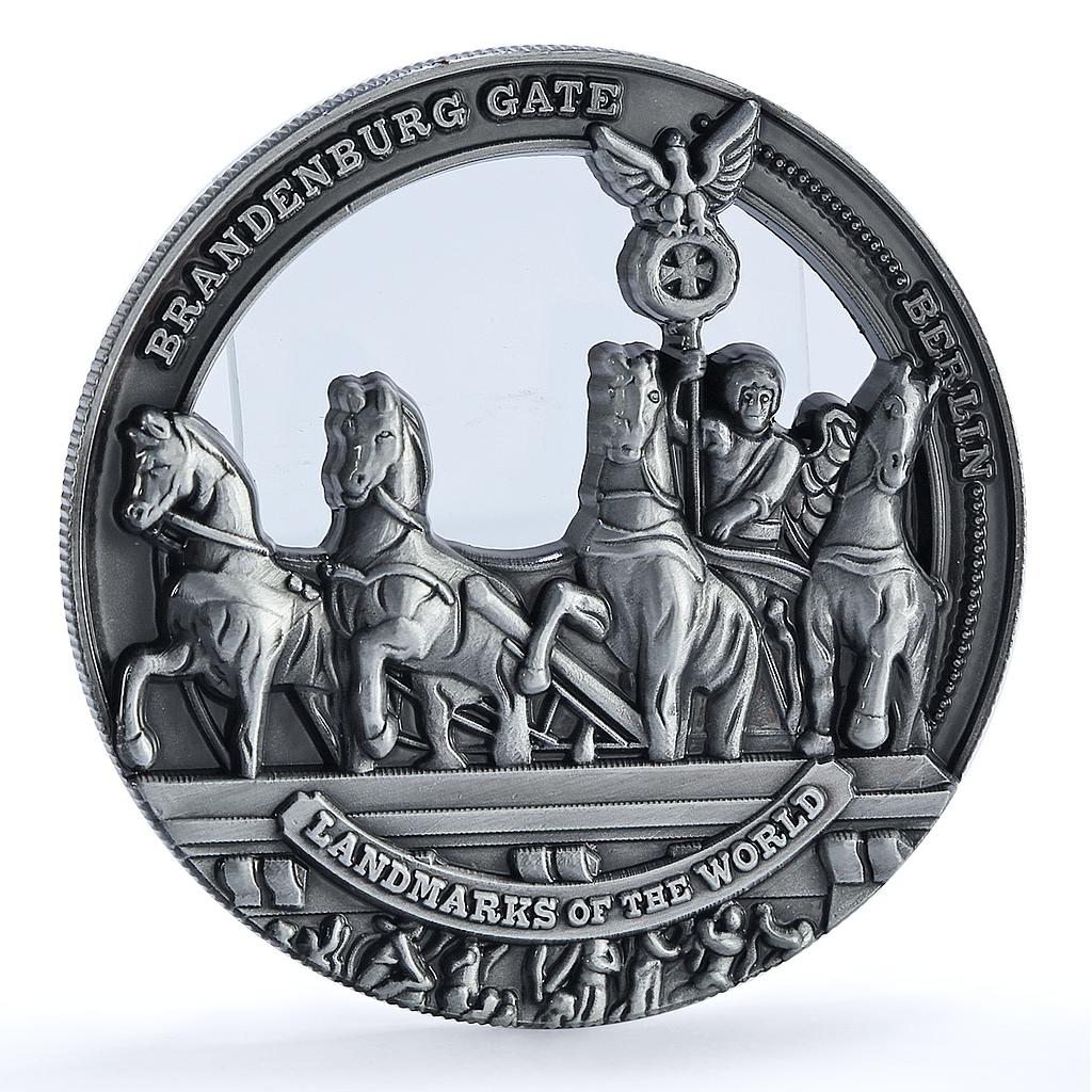 Cook Islands 50 cents Brandenburg Gate Germany KM-3213 Landmarks iron coin 2022 Cook Islands 50 cents Brandenburg Gate Germany KM-3213 Landmarks iron coin 2022