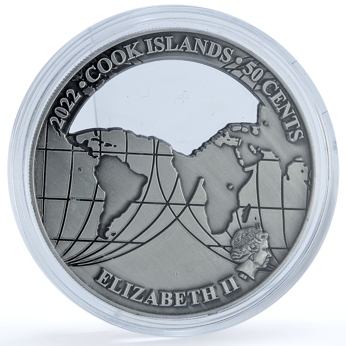 Cook Islands 50 cents Great Wall China KM-3216 Landmarks iron coin 2022 Cook Islands 50 cents Great Wall China KM-3216 Landmarks iron coin 2022