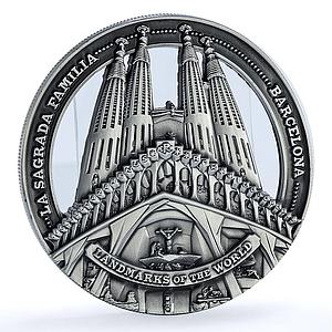 Cook Islands 50 cents Sagrada Familia Barcelona KM-3217 Landmarks iron coin 2022