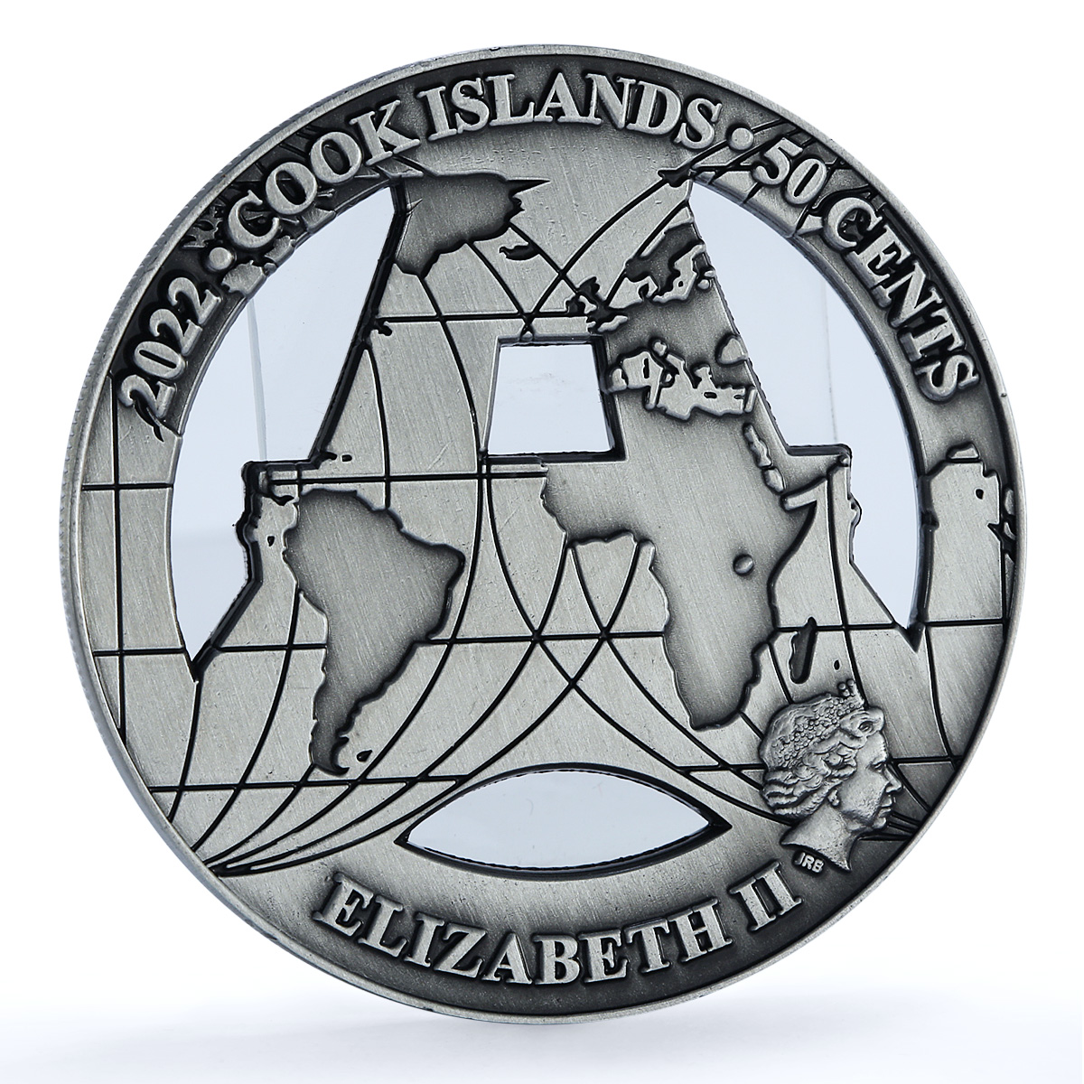 Cook Islands 50 cents Eiffel Tower Paris France KM-3214 Landmarks iron coin 2022 Cook Islands 50 cents Eiffel Tower Paris France KM-3214 Landmarks iron coin 2022