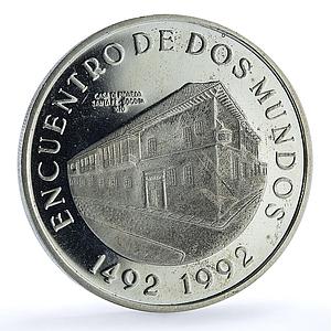 Colombia 10000 pesos Bogota Mint Encounter Two Worlds proof silver coin 1991