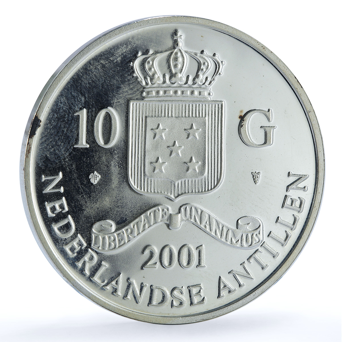 Netherlands Antilles 10 gulden Dandolo Ducato Gilt KM-57 proof silver coin 2001 Netherlands Antilles 10 gulden Dandolo Ducato Gilt KM-57 proof silver coin 2001