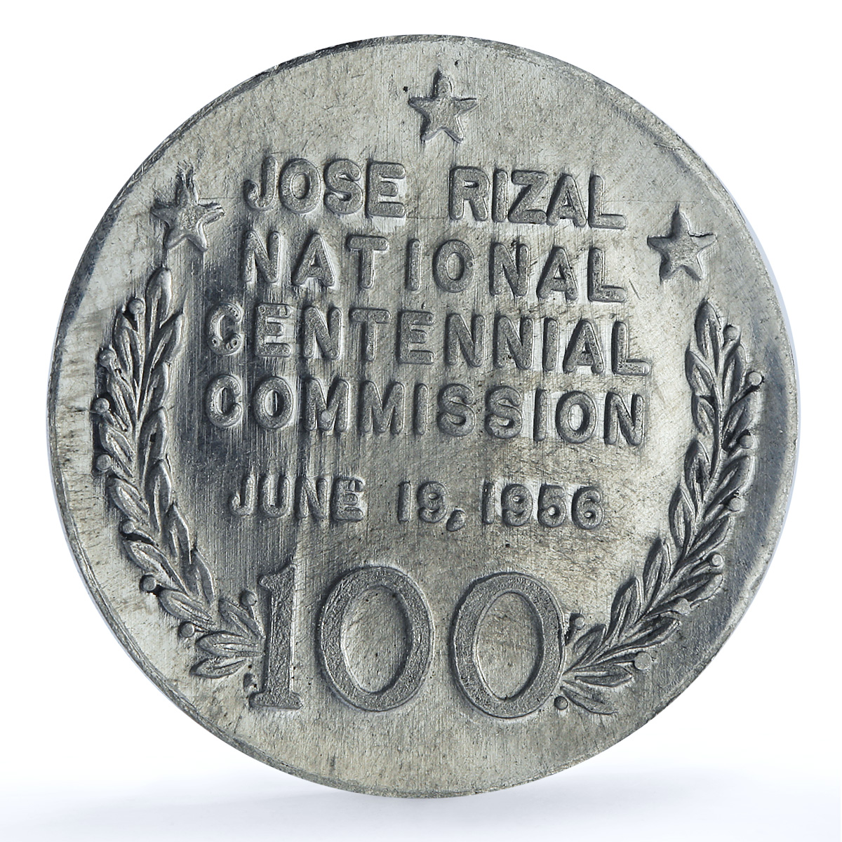 Philippines Jose Rizal Centennial Fund Drive H-1031 aluminum medal 1961