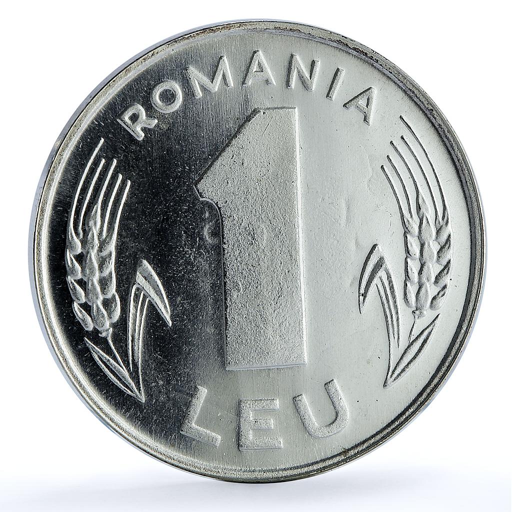 Romania 1 leu Republic Pattern KM-Pn297 proof-like silver coin 1992 Romania 1 leu Republic Pattern KM-Pn297 proof-like silver coin 1992