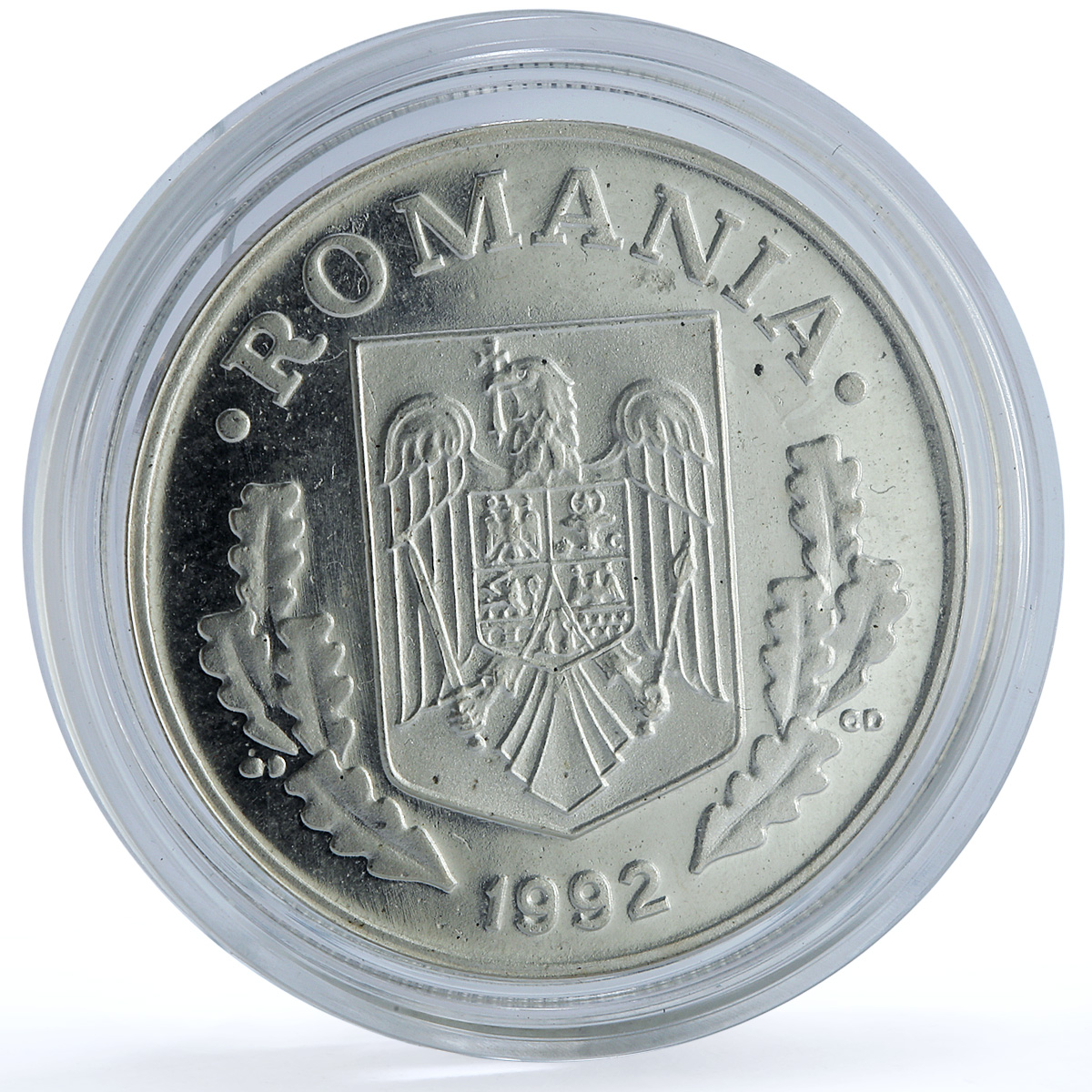 Romania 1 leu Republic Pattern KM-Pn297 proof-like silver coin 1992 Romania 1 leu Republic Pattern KM-Pn297 proof-like silver coin 1992