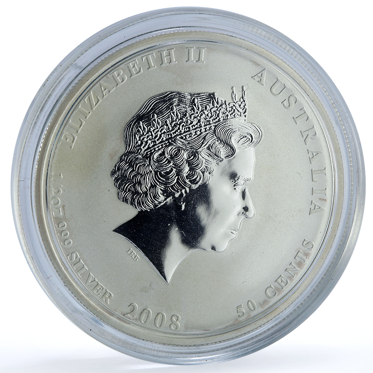 Australia 50 cents Year of the Rat KM-1879 Lunar Series 2 Mouse silver coin 2008 Australia 50 cents Year of the Rat KM-1879 Lunar Series 2 Mouse silver coin 2008