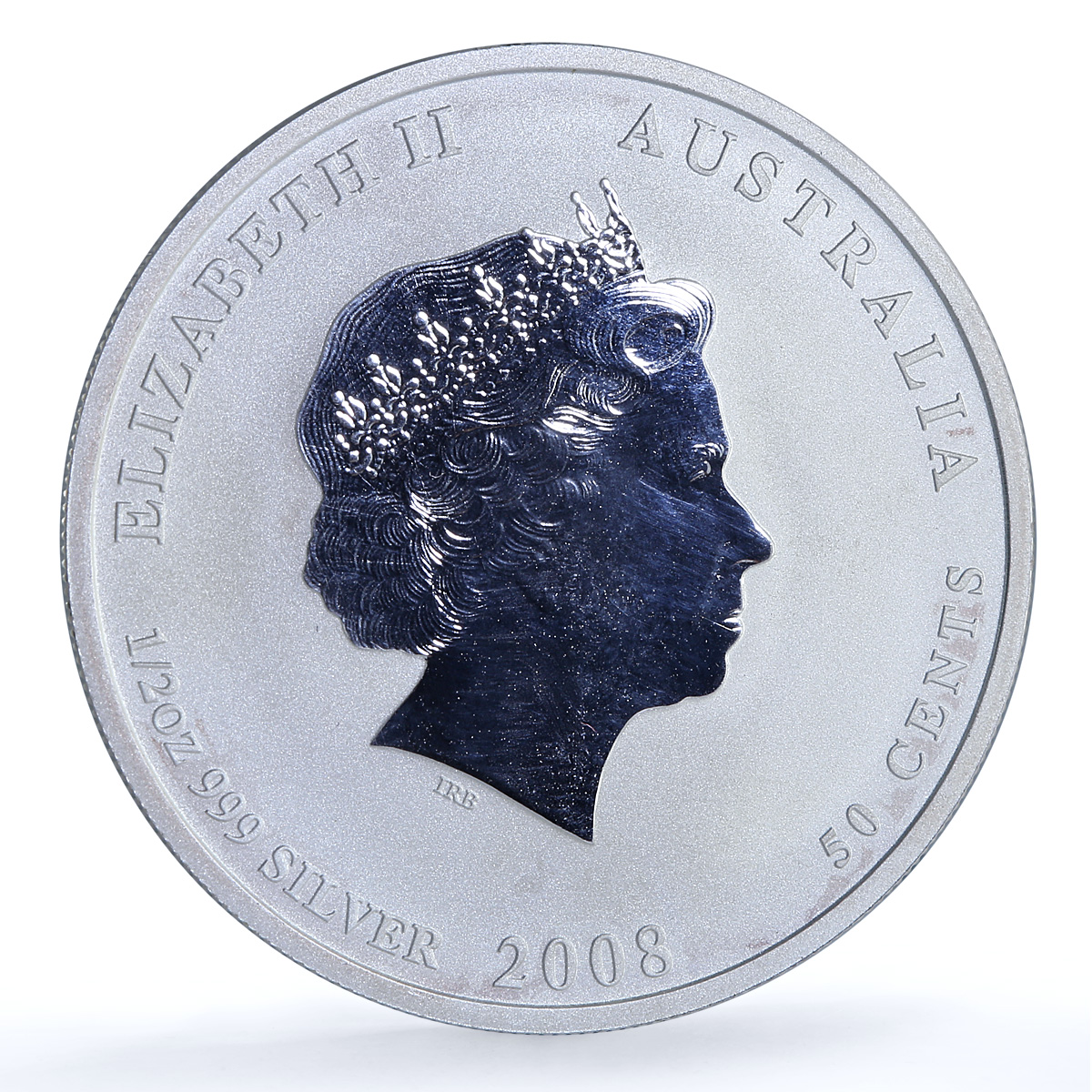 Australia 50 cents Year of the Rat KM-1879 Lunar Series 2 Mouse silver coin 2008 Australia 50 cents Year of the Rat KM-1879 Lunar Series 2 Mouse silver coin 2008