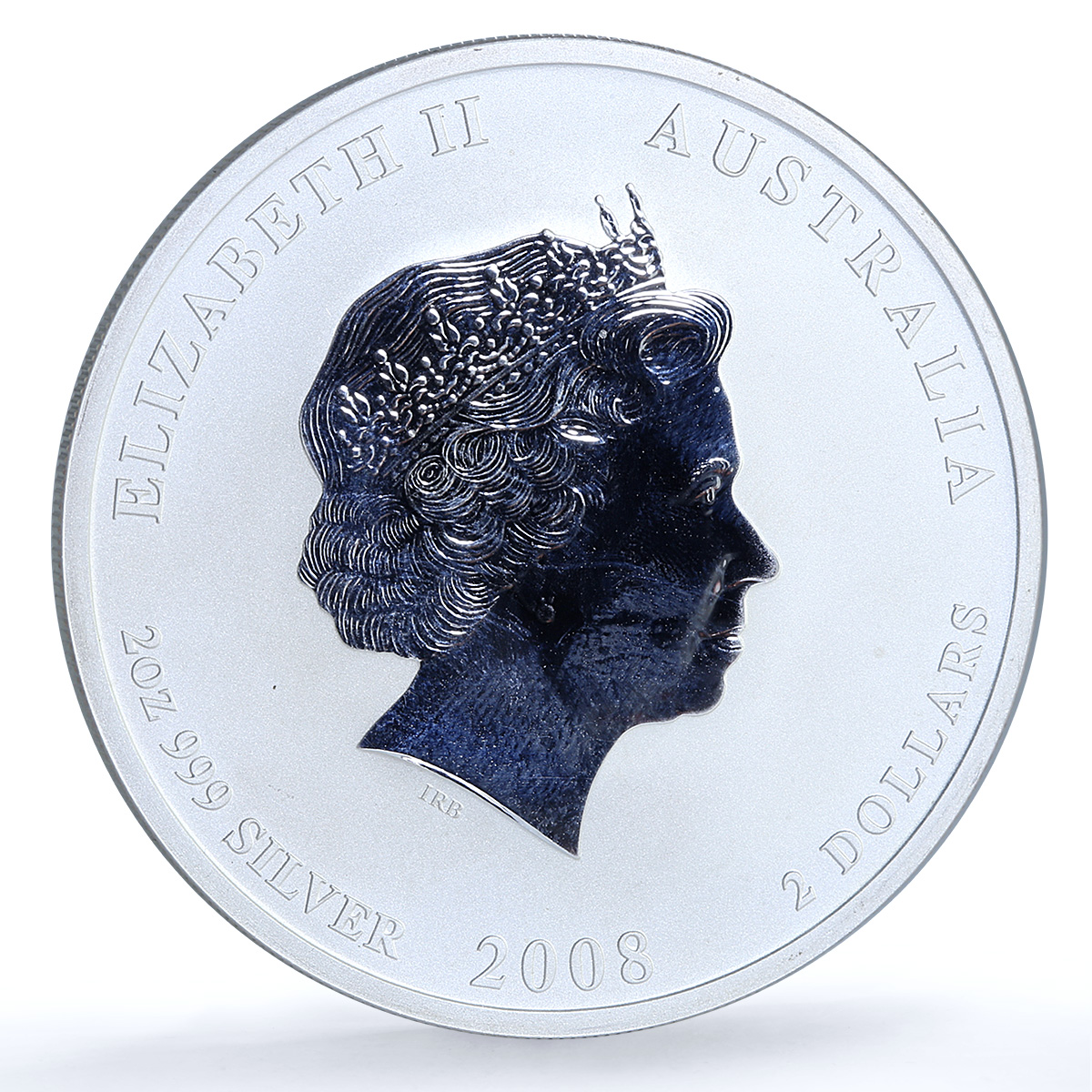 Australia 2 dollars Year Rat KM-1886 Lunar Series 2 Mouse 2 oz silver coin 2008