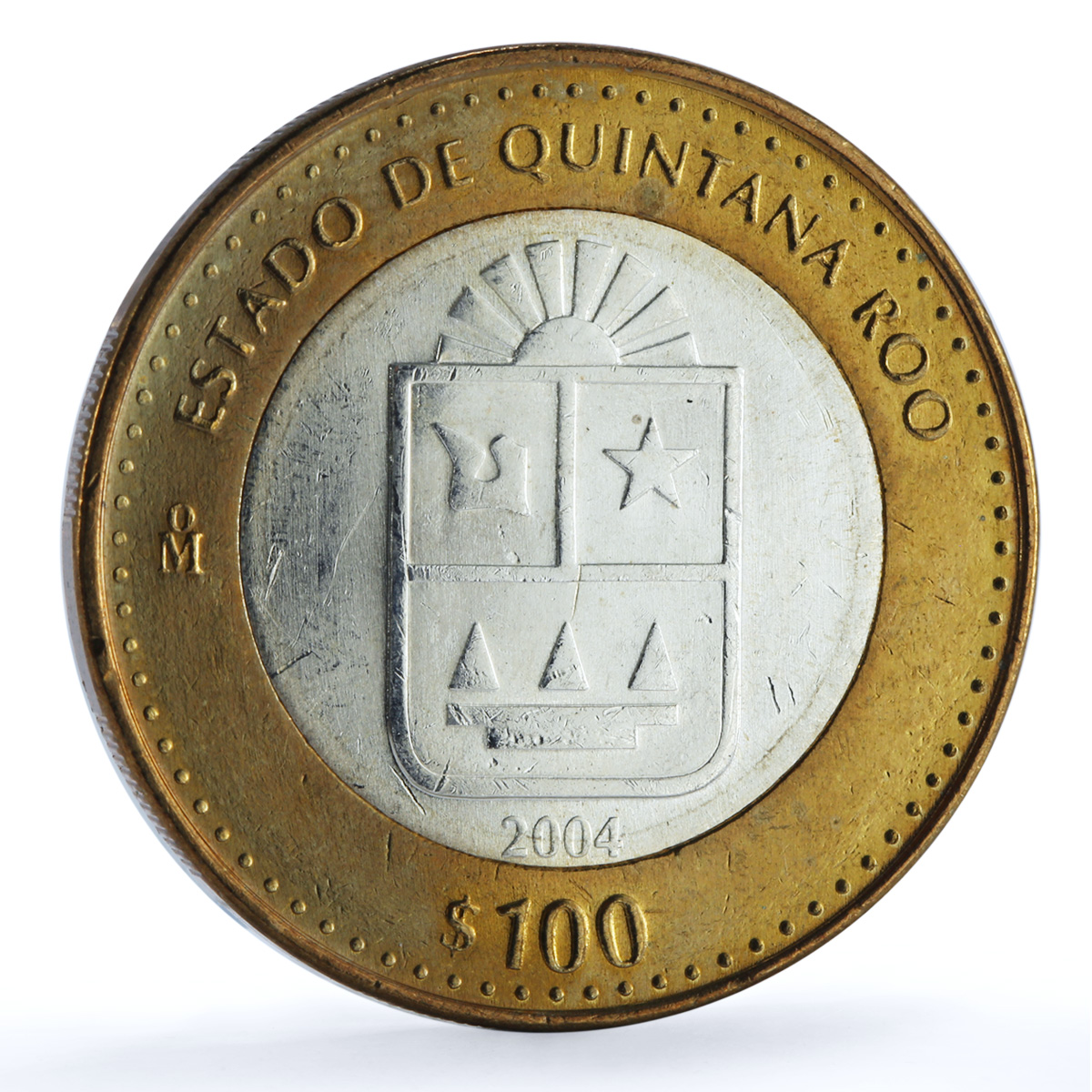 Mexico 100 pesos x 2 Set Oaxaca State KM-740 Federation bimetal coins 2004 Mexico 100 pesos x 2 Set Oaxaca State KM-740 Federation bimetal coins 2004