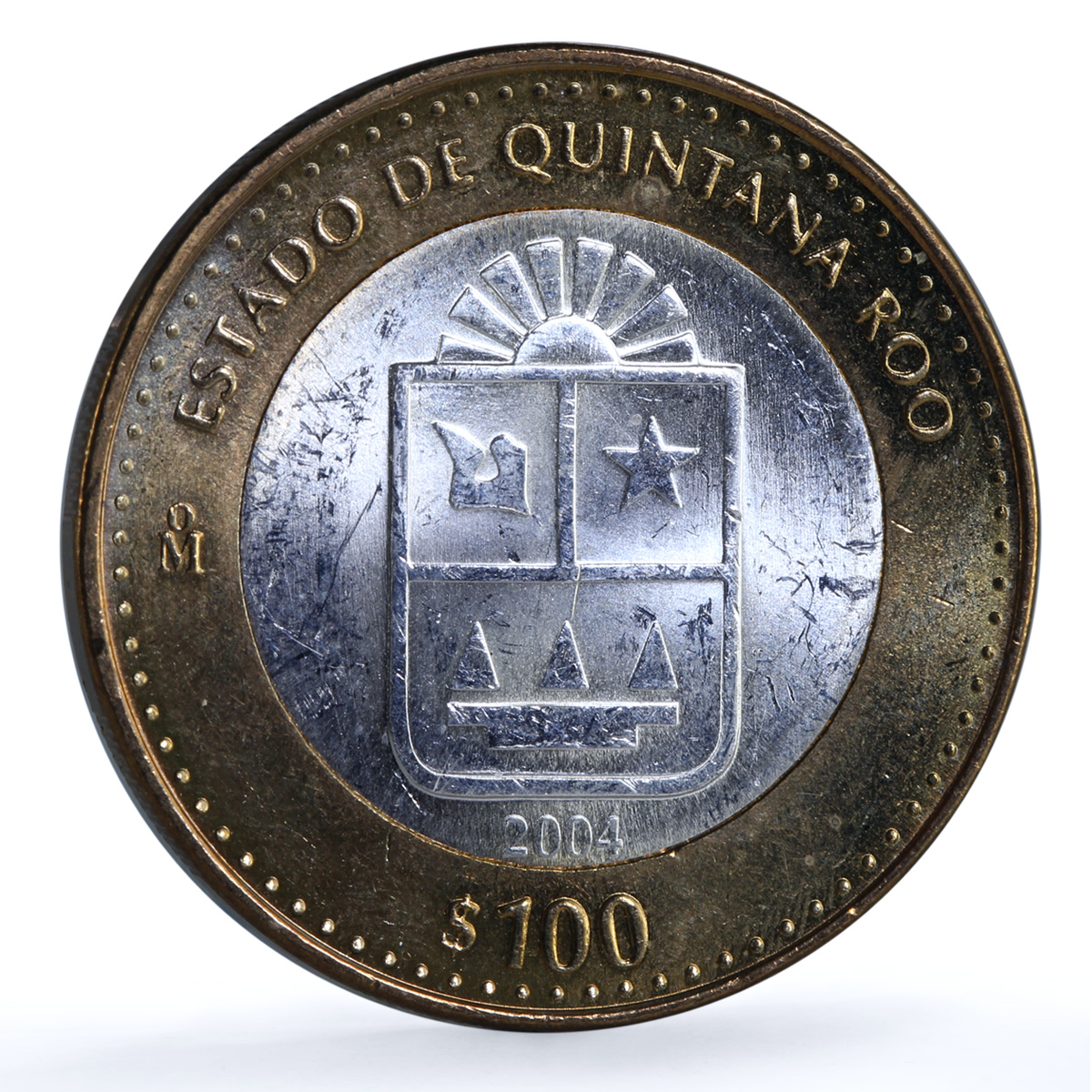 Mexico 100 pesos x 2 Set Oaxaca State KM-740 Federation bimetal coins 2004 Mexico 100 pesos x 2 Set Oaxaca State KM-740 Federation bimetal coins 2004