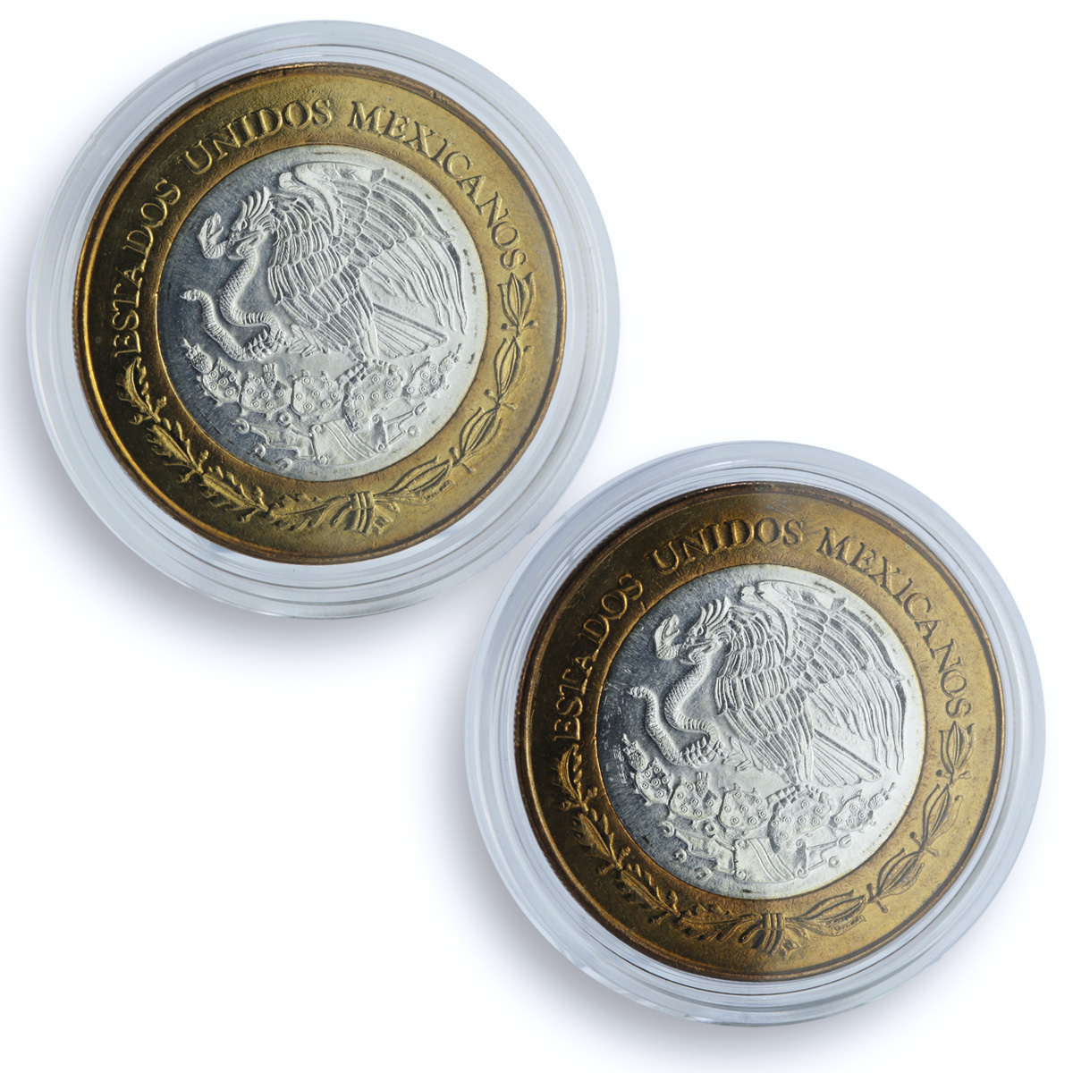 Mexico 100 pesos x 2 Set Quintana State KM-736 Federation bimetal coins 2004 Mexico 100 pesos x 2 Set Quintana State KM-736 Federation bimetal coins 2004