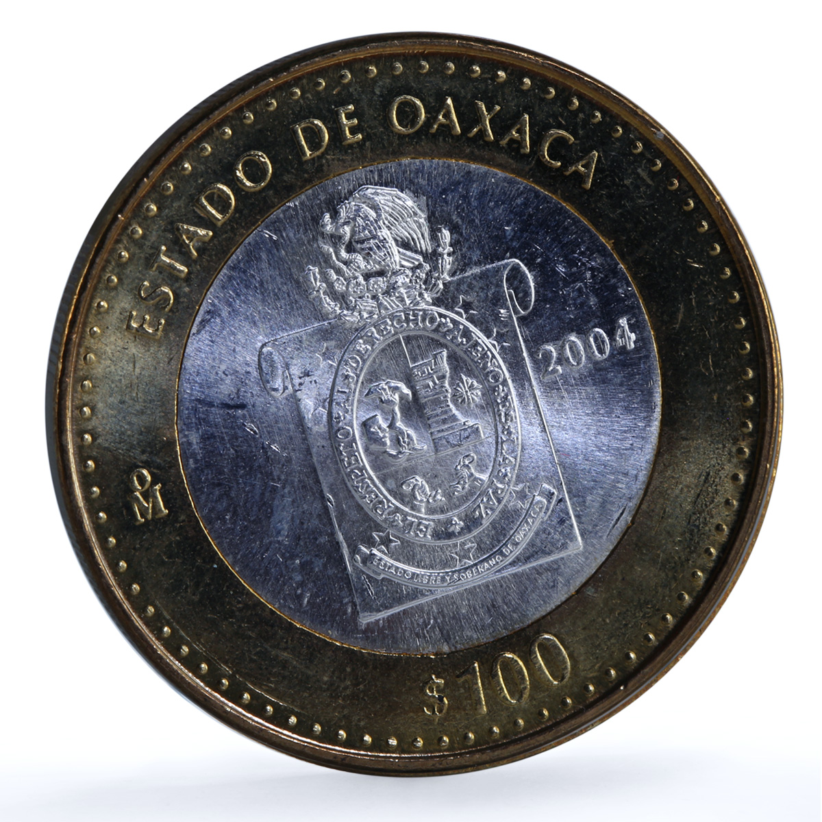 Mexico 100 pesos x 2 Set Quintana State KM-736 Federation bimetal coins 2004 Mexico 100 pesos x 2 Set Quintana State KM-736 Federation bimetal coins 2004