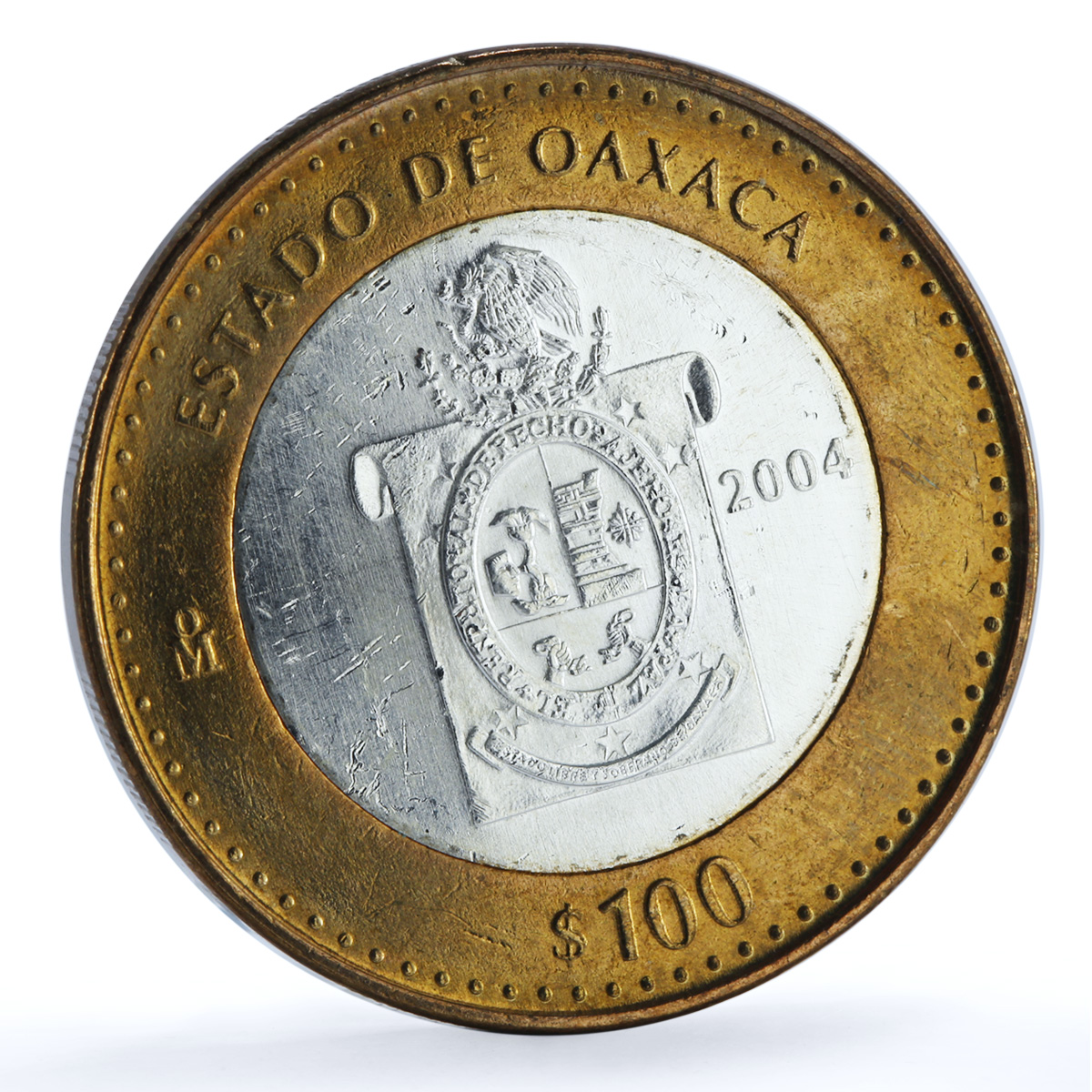 Mexico 100 pesos x 2 Set Quintana State KM-736 Federation bimetal coins 2004 Mexico 100 pesos x 2 Set Quintana State KM-736 Federation bimetal coins 2004