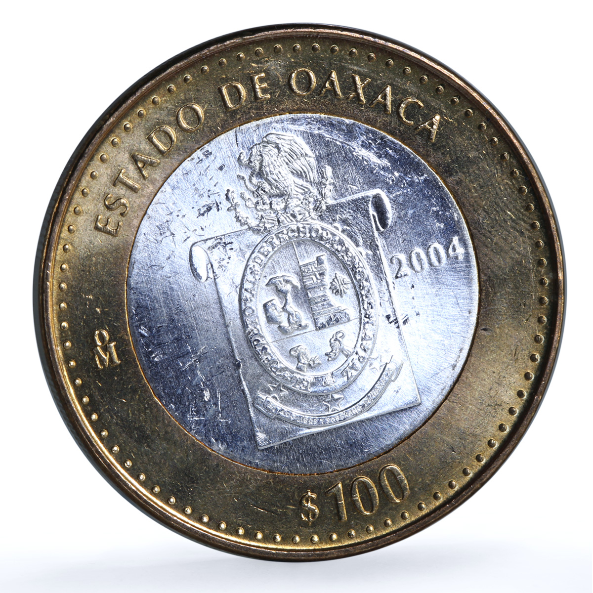 Mexico 100 pesos x 2 Set Quintana State KM-736 Federation bimetal coins 2004 Mexico 100 pesos x 2 Set Quintana State KM-736 Federation bimetal coins 2004