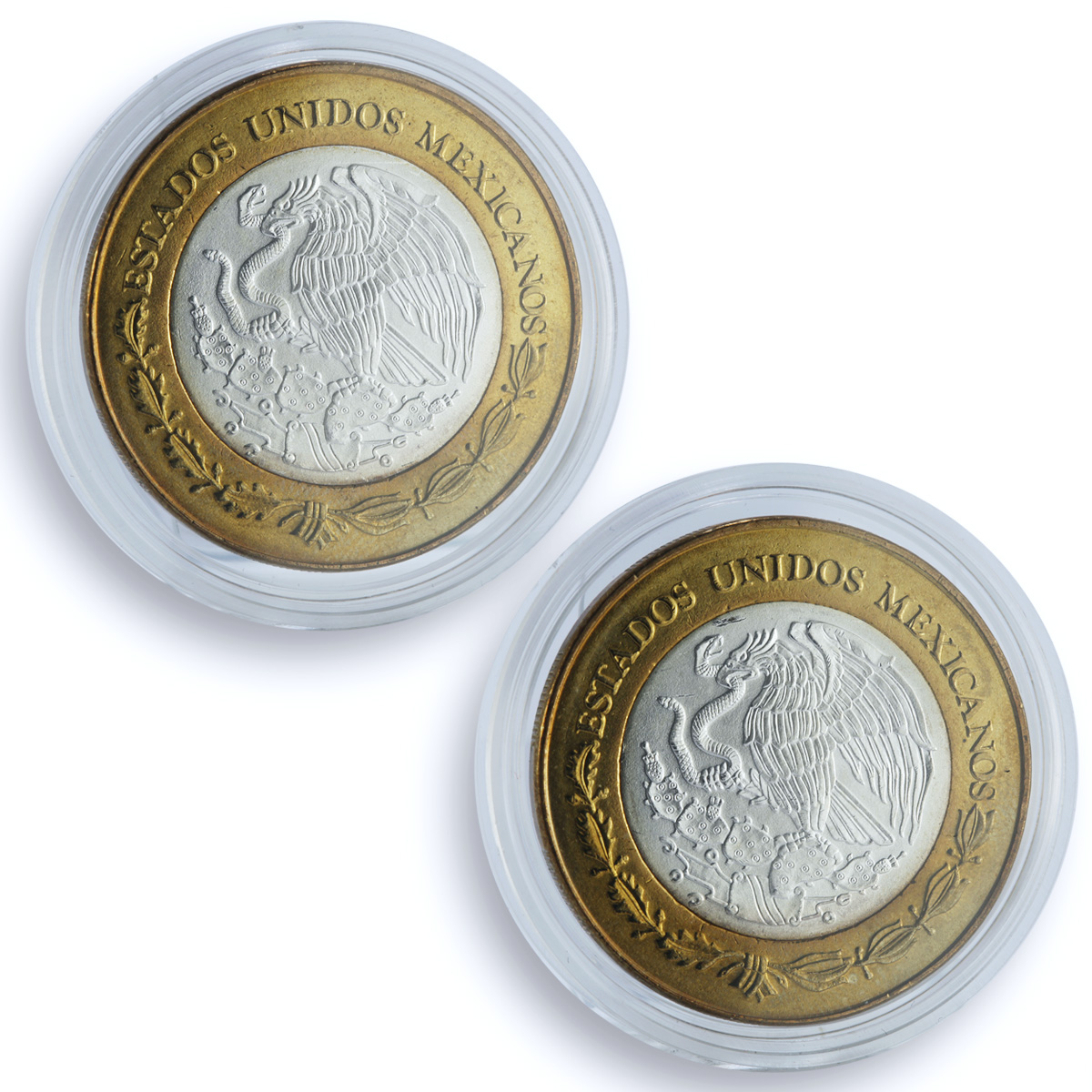 Mexico 100 pesos x 2 Set Colima State KM-729 Federation bimetal coins 2005 Mexico 100 pesos x 2 Set Colima State KM-729 Federation bimetal coins 2005
