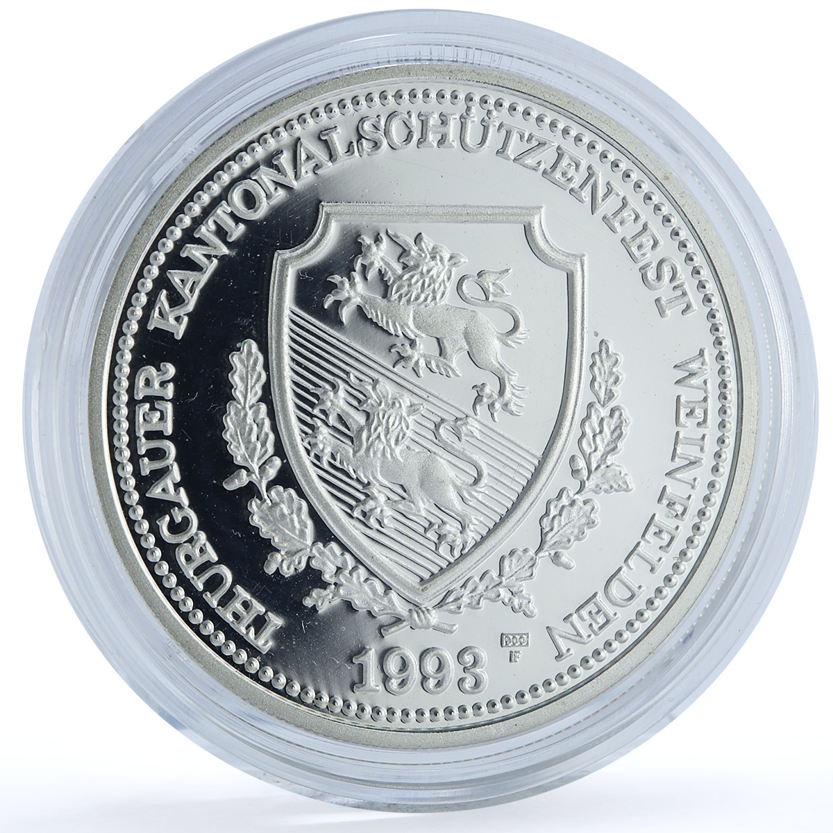 Switzerland 50 francs Weinfelden Shooting Festival X#S42 proof silver coin 1993