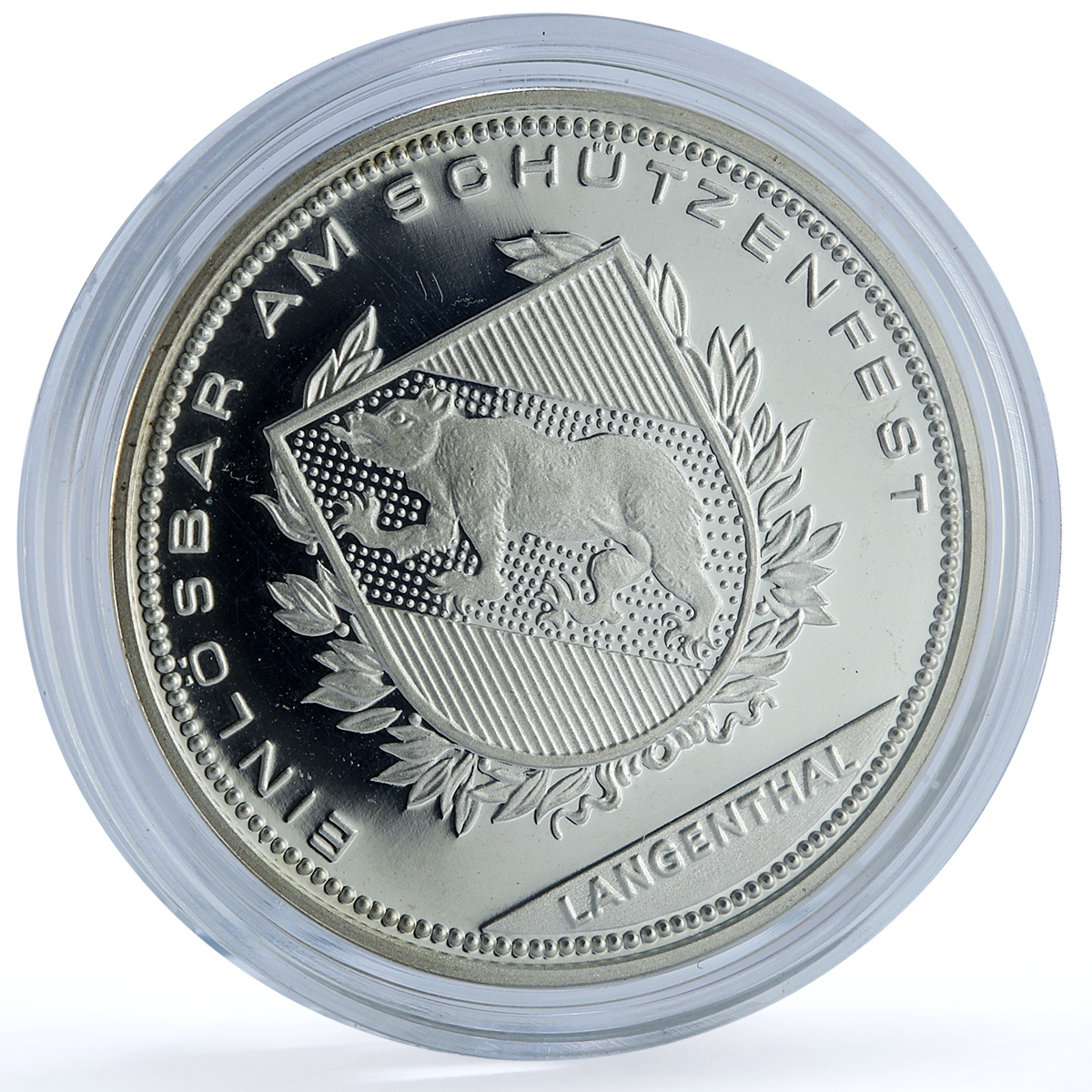 Switzerland 50 francs Langenthal Shooting Festival X#S38 Tell silver coin 1991