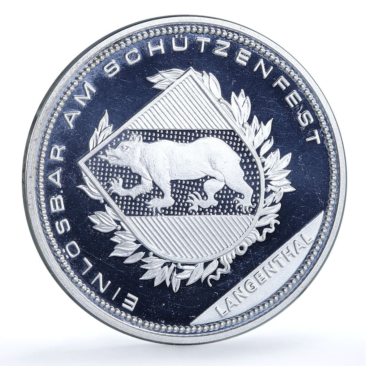 Switzerland 50 francs Langenthal Shooting Festival X#S38 Tell silver coin 1991