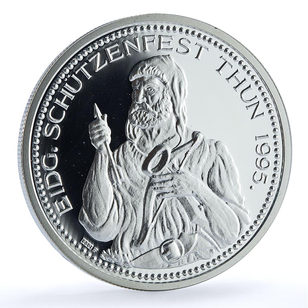 Switzerland 50 francs Thun Shooting Festival X#S46 William Tell silver coin 1995 Switzerland 50 francs Thun Shooting Festival X#S46 William Tell silver coin 1995