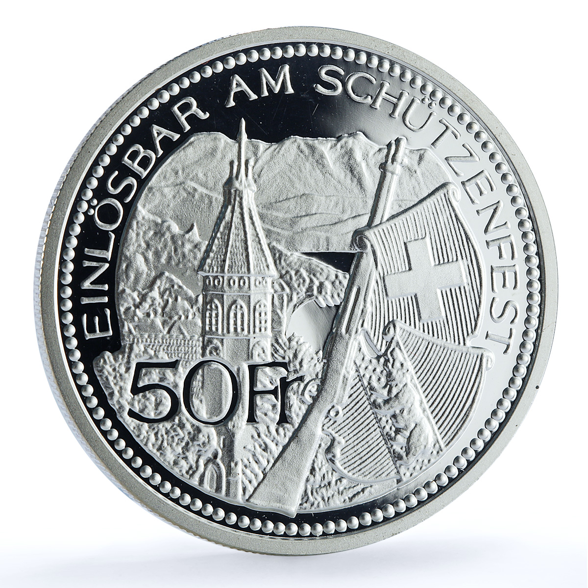 Switzerland 50 francs Thun Shooting Festival X#S46 William Tell silver coin 1995 Switzerland 50 francs Thun Shooting Festival X#S46 William Tell silver coin 1995