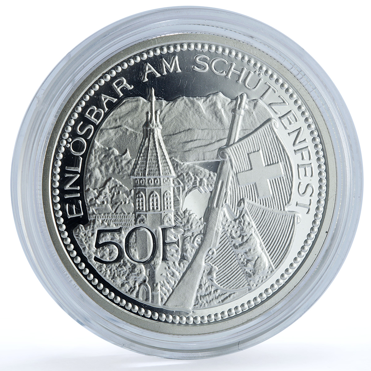 Switzerland 50 francs Thun Shooting Festival X#S46 William Tell silver coin 1995 Switzerland 50 francs Thun Shooting Festival X#S46 William Tell silver coin 1995