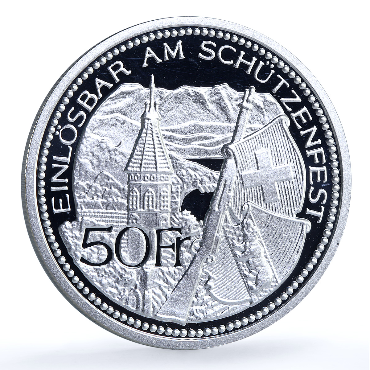 Switzerland 50 francs Thun Shooting Festival X#S46 William Tell silver coin 1995 Switzerland 50 francs Thun Shooting Festival X#S46 William Tell silver coin 1995