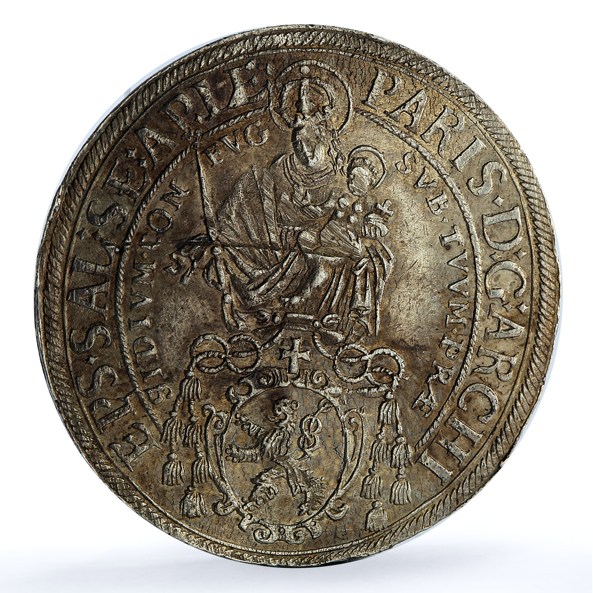 Austria Salzburg 1 thaler Paris Lodron KM-87 Zottl-1476 Madonna silver coin 1625 Austria Salzburg 1 thaler Paris Lodron KM-87 Zottl-1476 Madonna silver coin 1625