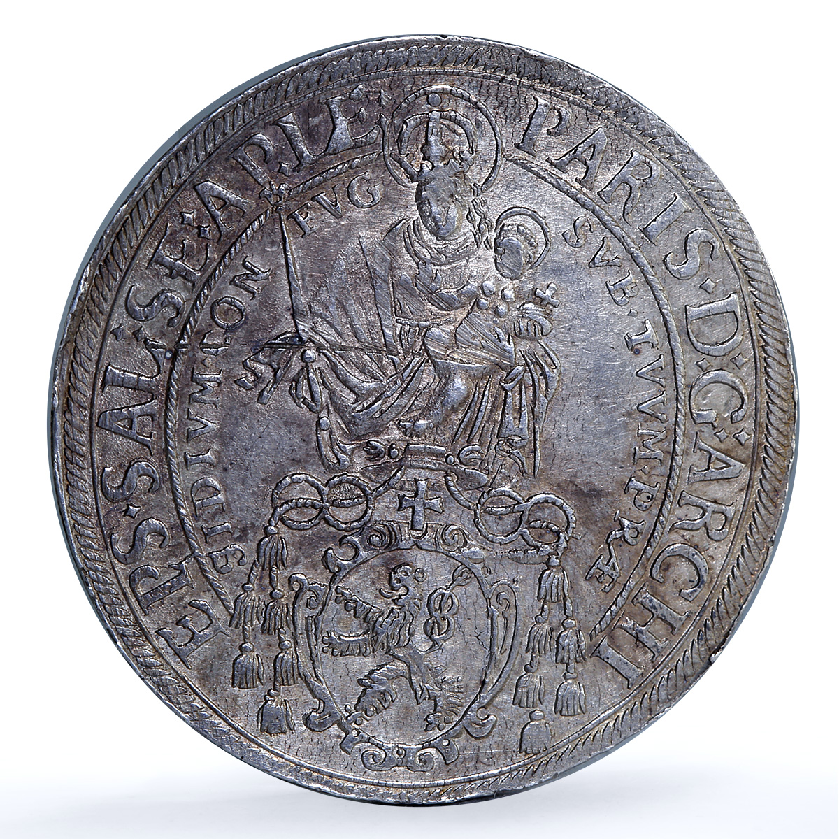 Austria Salzburg 1 thaler Paris Lodron KM-87 Zottl-1476 Madonna silver coin 1625 Austria Salzburg 1 thaler Paris Lodron KM-87 Zottl-1476 Madonna silver coin 1625