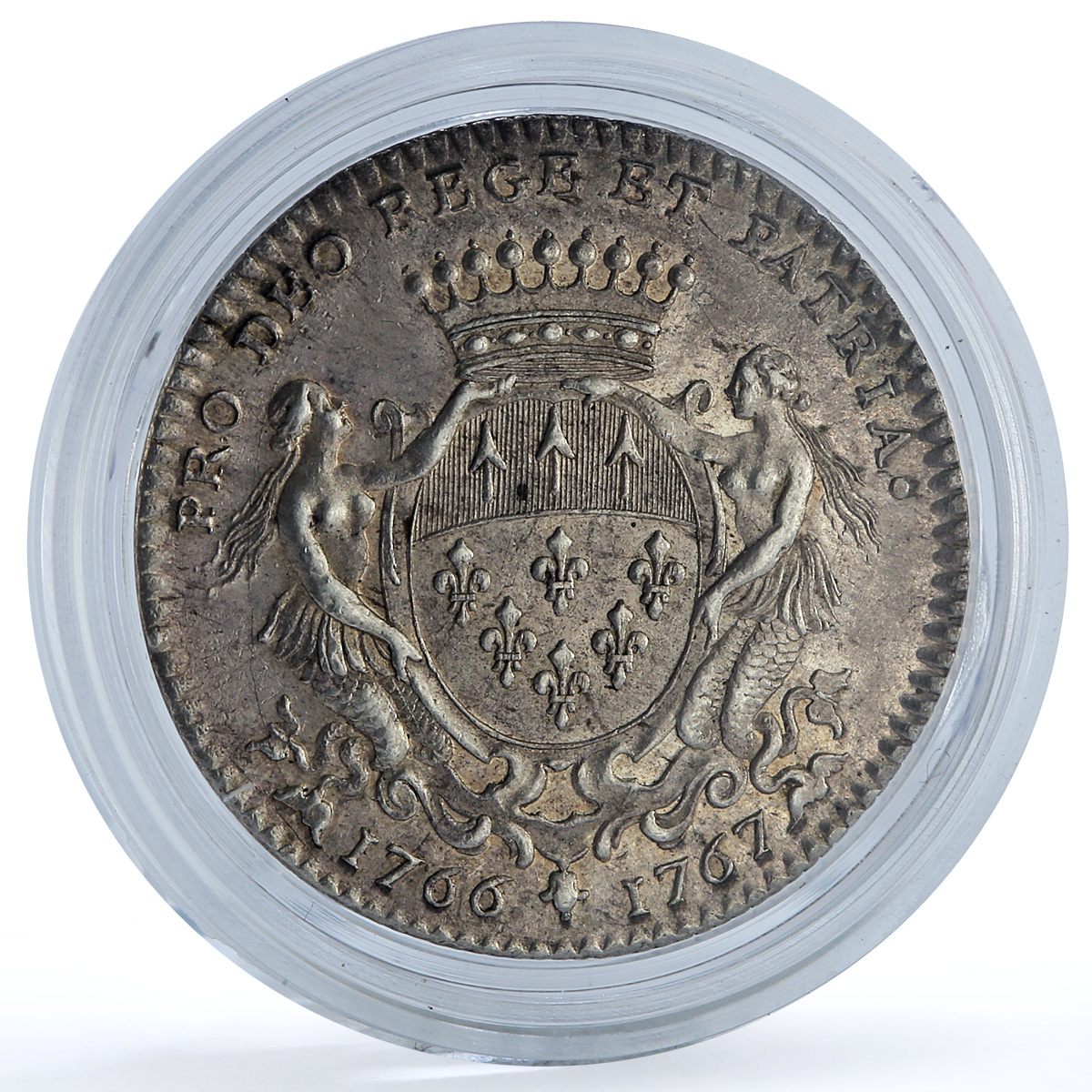 France Louis XV Francois Libault Mayor of Nantes Token Feu- 8926 silver 1767 France Louis XV Francois Libault Mayor of Nantes Token Feu- 8926 silver 1767