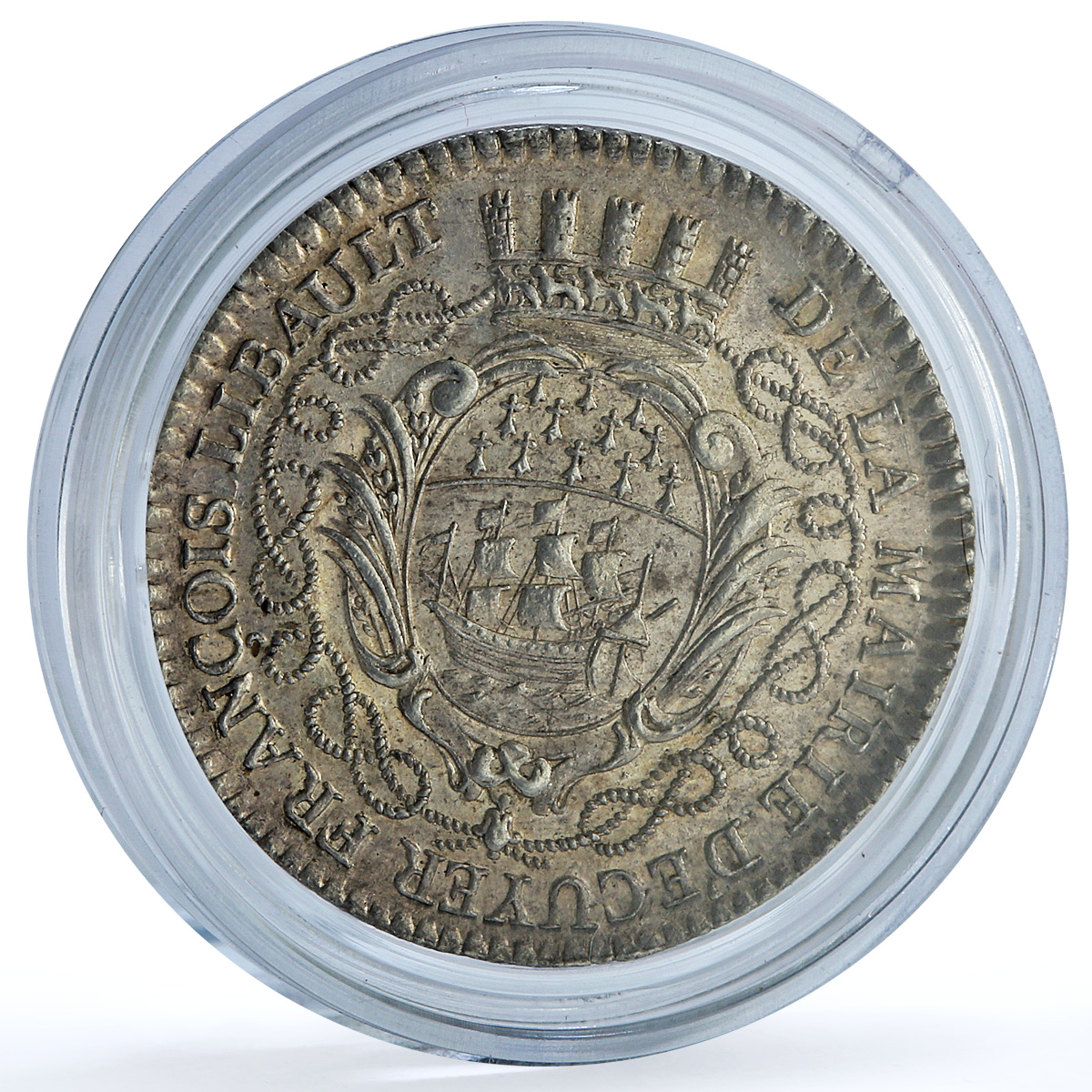 France Louis XV Francois Libault Mayor of Nantes Token Feu- 8926 silver 1767 France Louis XV Francois Libault Mayor of Nantes Token Feu- 8926 silver 1767